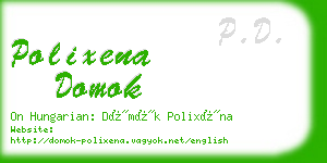 polixena domok business card